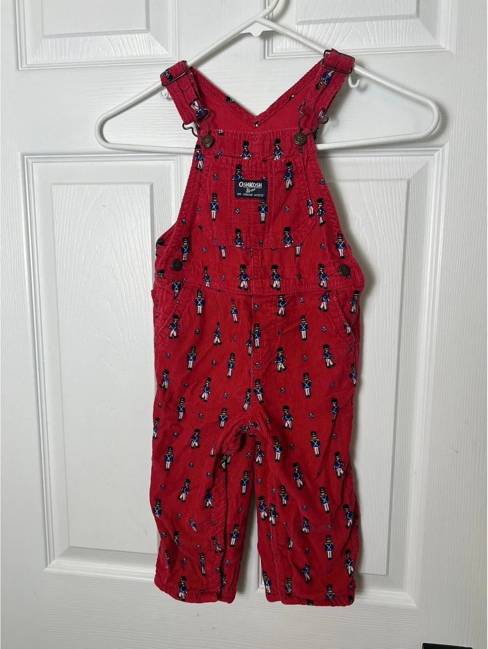 OshKosh B'gosh Red Corduroy Toy Soldier Overalls 24M Style 2025